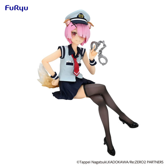 Re:ZERO Ram Police Officer Cap Dog Ears Noodle Stopper Figure