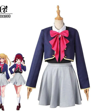 Rolecos Oshi no Ko Ruby Kana Anime Cosplay School Uniform
