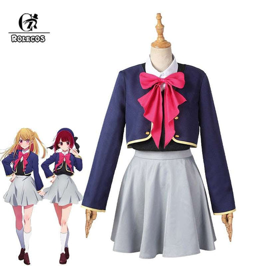Rolecos Oshi no Ko Ruby Kana Anime Cosplay School Uniform