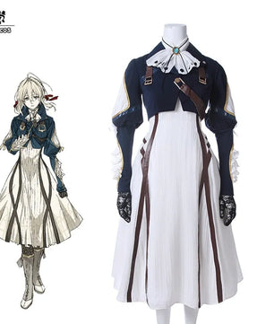 Rolecos Violet Evergarden Violet Anime Cosplay Costume Set