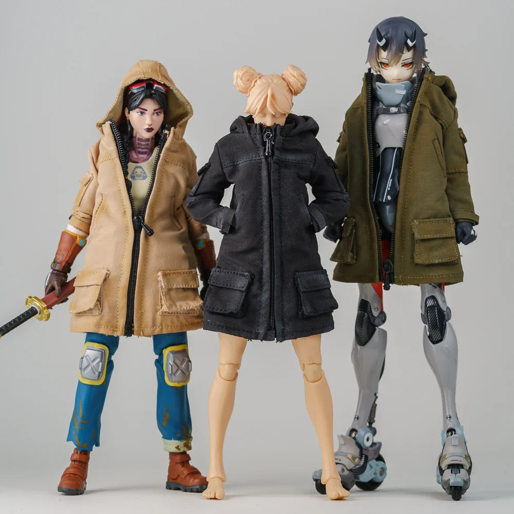 Romankey 6" Female Action Figure Hooded Windbreaker Accessory