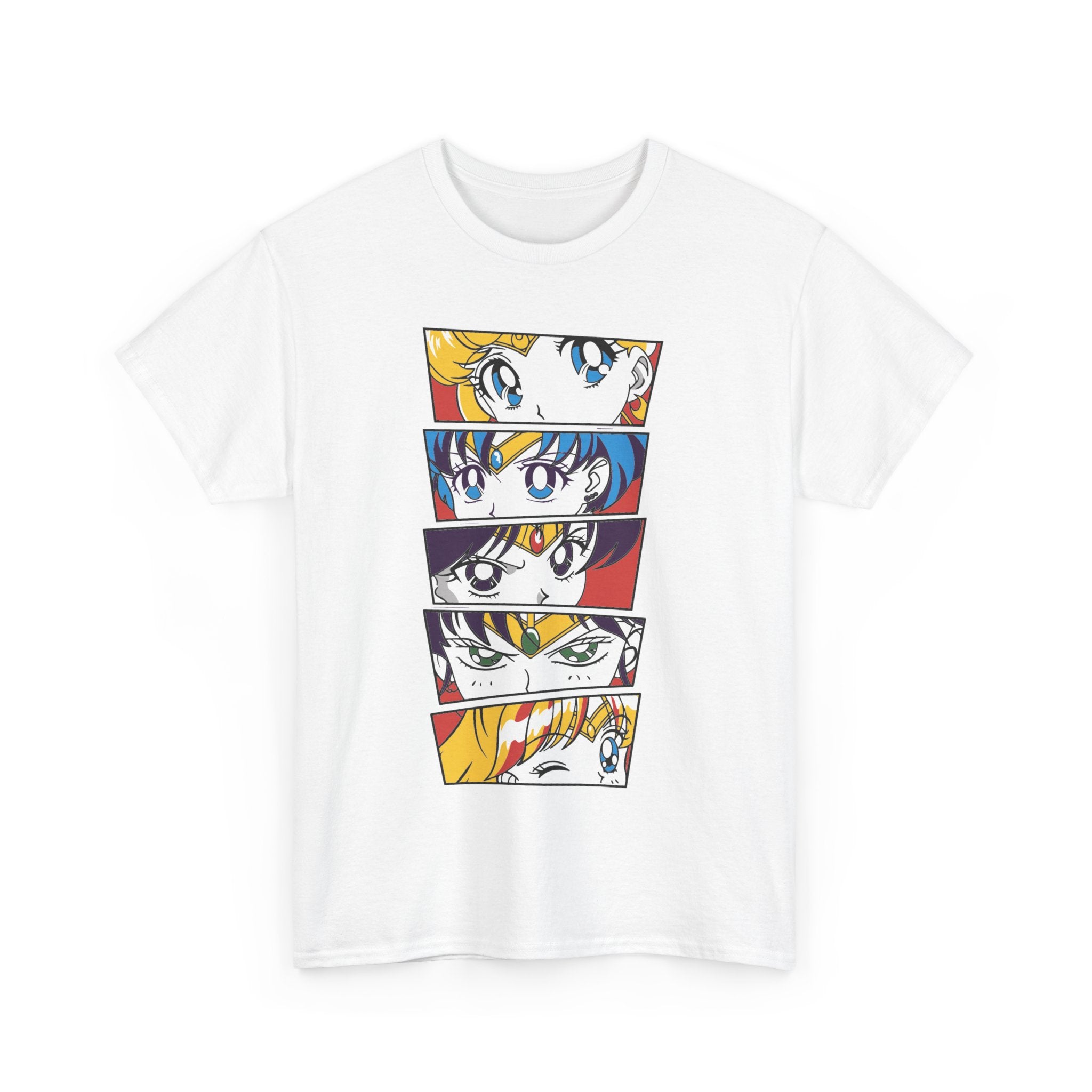 Sailor Moon Faces Shirt Heavy Cotton Anime Graphic Tees