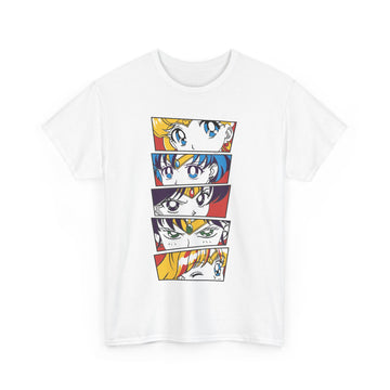 Sailor Moon Faces Shirt Heavy Cotton Anime Graphic Tees