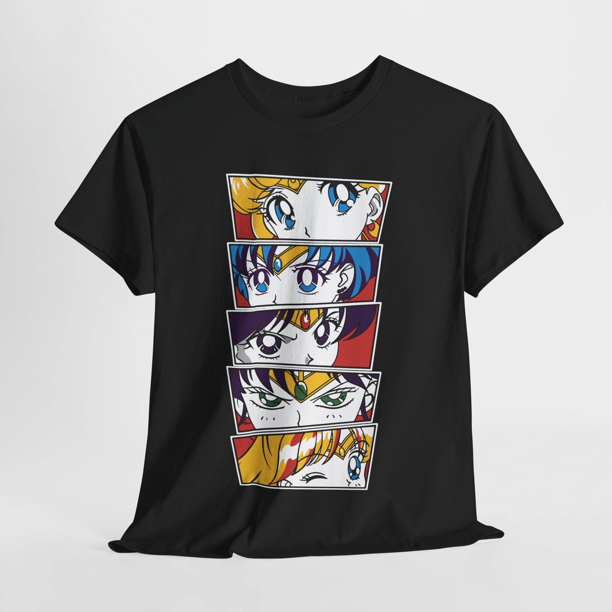 Sailor Moon Faces Shirt Heavy Cotton Anime Graphic Tees