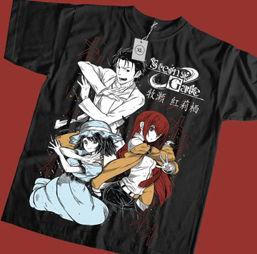 Steins Gate Shirt Cotton Anime Shirt Graphic