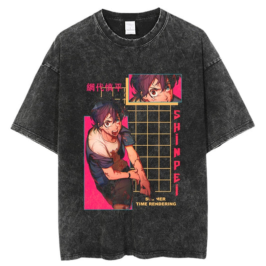 Summer Time Rendering Shirt Shinpei Oversized Anime Shirt Graphic