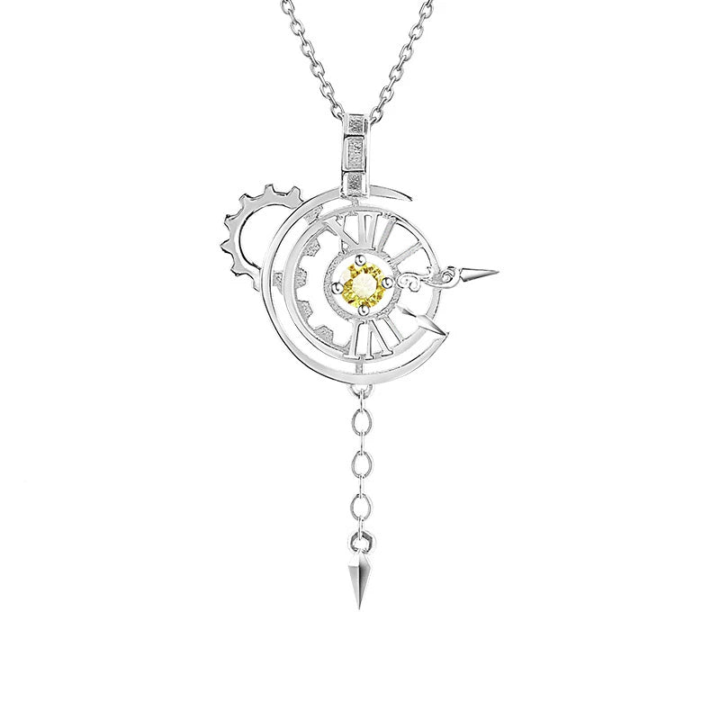 Time Agent Link Click Cheng Necklace Pendant 925 Sterling Silver