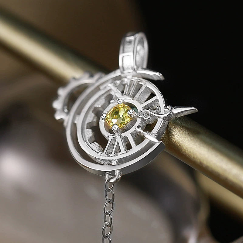 Time Agent Link Click Cheng Necklace Pendant 925 Sterling Silver