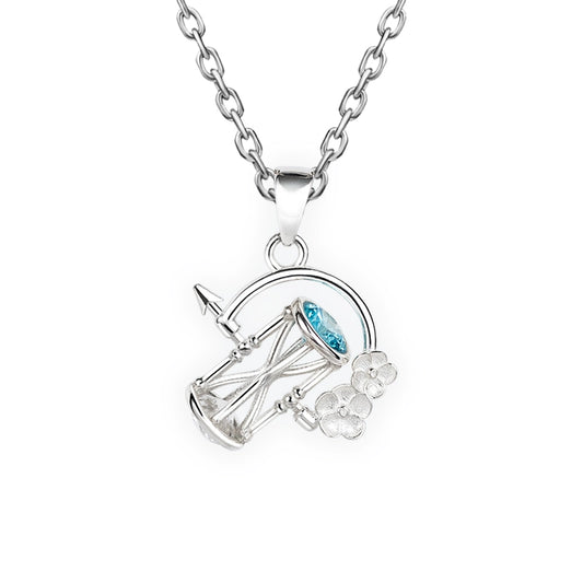 Time Agent Link Click Lu Guang Necklace Pendant 925 Sterling Silver