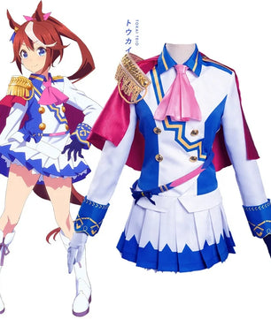 Umamusume Pretty Derby Tokai Teio Cosplay 7pc Anime Cosume Costume Set