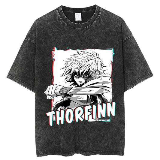 Vinland Saga Thorfinn Oversized Anime Graphic Shirt Vintage