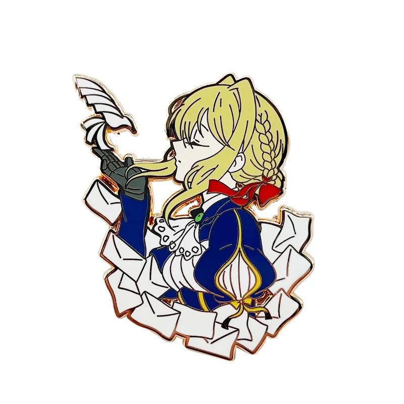 Violet Evergarden Violet Enamel Pin Brooch