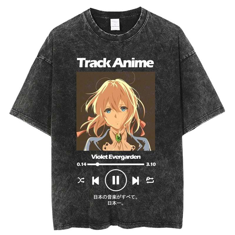 Violet Evergarden Violet Oversized Anime Graphic Shirt Vintage