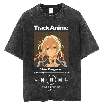 Violet Evergarden Violet Oversized Anime Graphic Shirt Vintage
