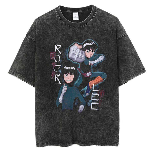 Naruto Shirt Rock Lee Oversized Cotton Anime Shirt