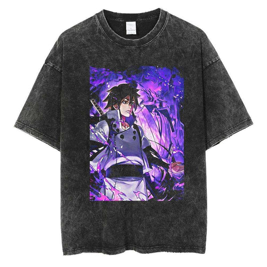Naruto Shirt Sasuke Sage Of The Six Paths Oversized Cotton Anime Shirt