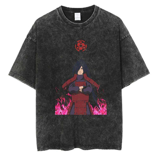Naruto Shirt Madara Uchiha Oversized Cotton Anime Shirt