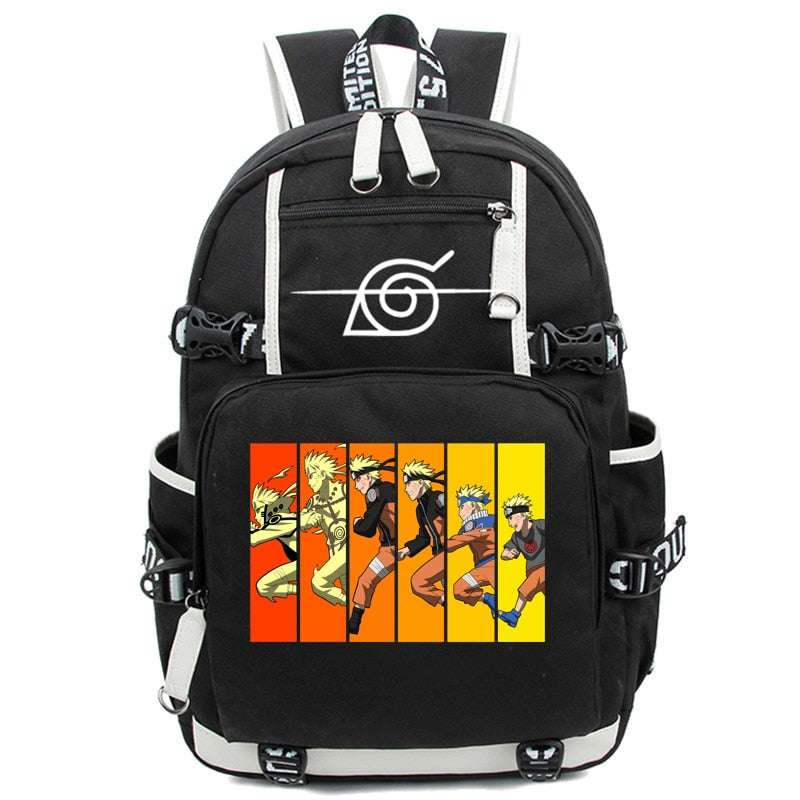 Naruto Backpack Naruto Uzumaki Timeline Anime Backpack Bookbag